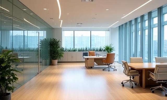 Modern professional office space in Delhi, India
