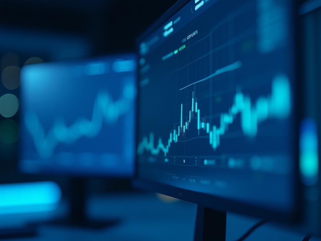 Sophisticated financial trading analysis dashboard with real-time data visualization